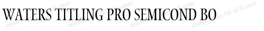 waters titling pro semicond bold字体转换